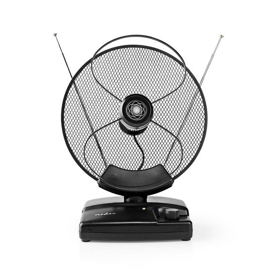 HDTV-Antenne voor Binnen | 0 - 25 km | Versterking 30 - 36 dB | FM / VHF / UHF | Zwart