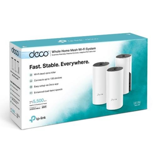 TP-Link Deco M4 (3-pack) | Dual-band WiFi 5 Mesh Router | Gigabit Ethernet | AC1200