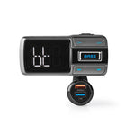 FM-Transmitter voor in de Auto | Bluetooth® | Bass Boost | microSD-Kaartsleuf | Handsfree Bellen | Spraakbediening | 3,0 A / 2,4 A
