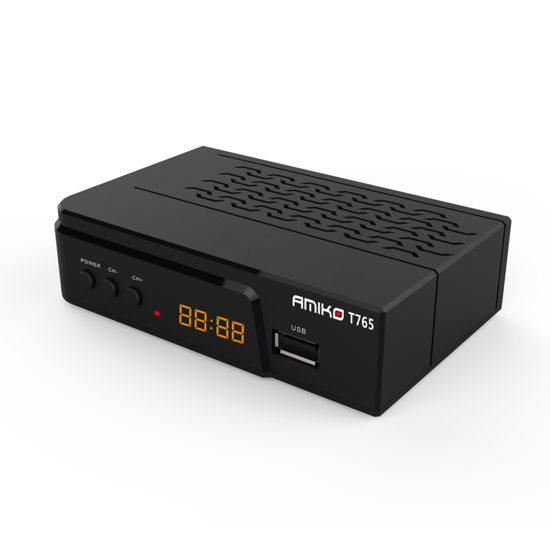 Amiko T765 Terrestrial ontvanger en Media speler FHD H.265 Digitenne