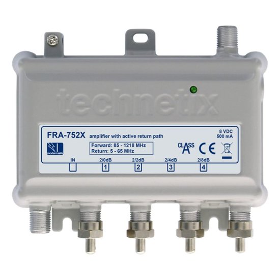 Technetix FRA-752X SHOP 4v0/2/4/8db versterker 1.2 GHz Ziggo