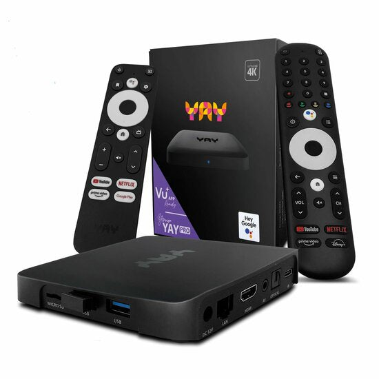 VU+ YAY GO PRO 4K UHD OTT IPTV Mediaspeler met Chromecast - Android TV