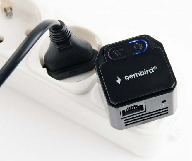 Gembird WiFi repeater 300Mbps ZWART/WIT