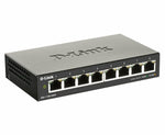 D-Link DGS-1100-08V2 | Managed L2 Smart Switch | 8 Poorten | Gigabit Ethernet (10/100/1000 Mbps) | VLAN/QoS/IGMP Snooping | Fanless