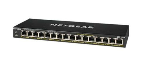 NETGEAR GS316PP | Unmanaged | Gigabit Ethernet (10/100/1000 Mbps) | Power over Ethernet (PoE)
