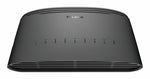 D-Link DGS-1008D/E | Unmanaged L2 Switch | 8 Poorten | Gigabit Ethernet (10/100/1000 Mbps) | Zwart