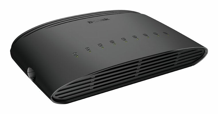 D-Link DGS-1008D/E | Unmanaged L2 Switch | 8 Poorten | Gigabit Ethernet (10/100/1000 Mbps) | Zwart