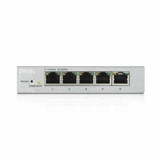 Zyxel GS1200-5 | Managed Switch | 5 Poorten | Gigabit Ethernet (10/100/1000 Mbps) | Zilver