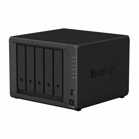 Synology DiskStation DS1522+ NAS | 5 Drive Bays | AMD Ryzen R1600 | 4x Gigabit Ethernet | Desktop | Zwart
