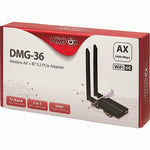 Inter-Tech DMG-36 Interne Adapter | WLAN: 802.11 a/b/g/n/ac/ax (Wi-Fi 6E) | Tot 5400 Mbit/s | Bluetooth 5.2