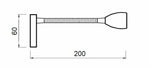 Travelleds opb spot Ch flex led 3K+5K 315mm switch/usb