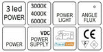 Travelleds opb spot Ch flex led 3K+5K 315mm switch/usb