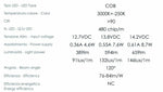 Travelleds Lineaire alu zw COB 3K 422mm schakelaar/touch