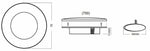 Travelleds inb spot Ch70mm 6+6 Leds 3K+6K klem