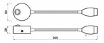 Travelleds opb spot Ch flex led 6K 315mm switch