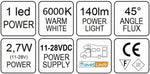 Travelleds opb spot Ch flex led 6K 315mm switch