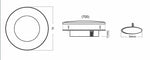 TravelLeds inb spot zwart 70mm 6+6 Leds 3K+6K schroef