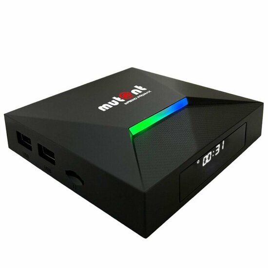 Mutant Inferno ProMax 8K UHD Android 9.0 IP-Receiver (Dual-WiFi, USB 3.0, HDMI, MicroSD, Zwart)