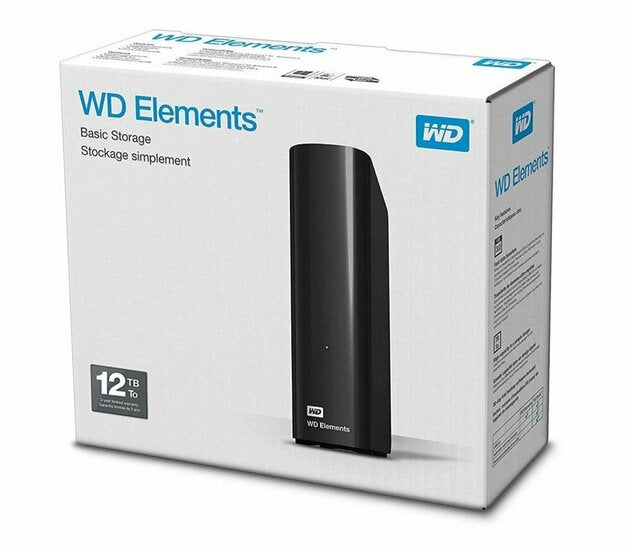 Western Digital Elements Desktop | Externe Harde Schijf | 12TB | USB 3.0 | Zwart