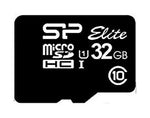 Silicon Power Elite | MicroSDHC | 32GB | Class 10 | UHS-I U1 | Tot 85MB/s | Inclusief SD-adapter | Zwart