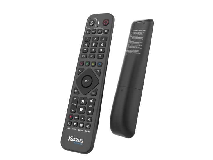 Xsarius Android afstandsbediening IR RCU-A3 voor Xsarius Pure 3 / Avant 3 / Avant 3+ / Avant 3+ Ultra