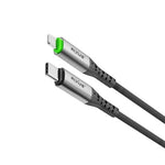 Rixus RXUC22L Auto Disconnect USB-C To Lightning Cable Black