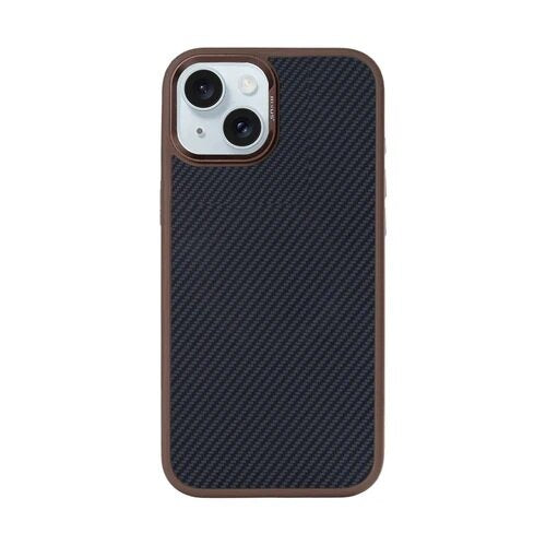Rixus Mag Carbon With MagSafe For iPhone 15 Brown