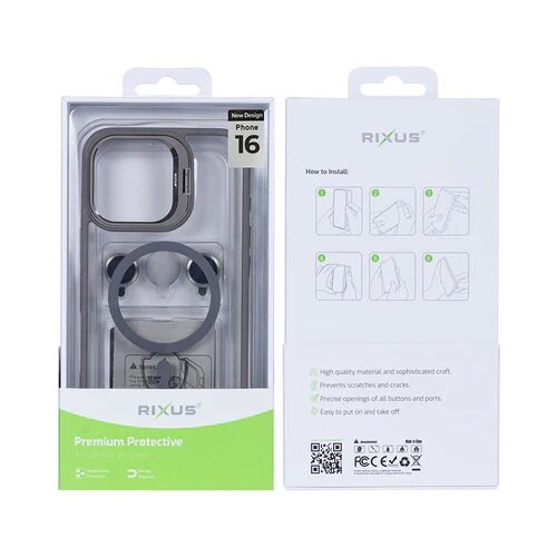 iPhone 16 Rixus Classic 03 Case With MagSafe Titanium Grey