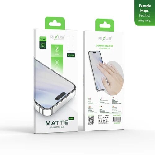 iPhone 13, 13 Pro, 14, 16e Rixus Tempered Glass Matte