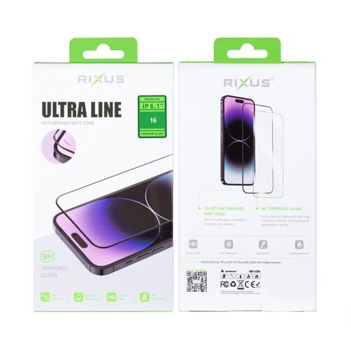 iPhone 16 Rixus Tempered Glass Ultra Line