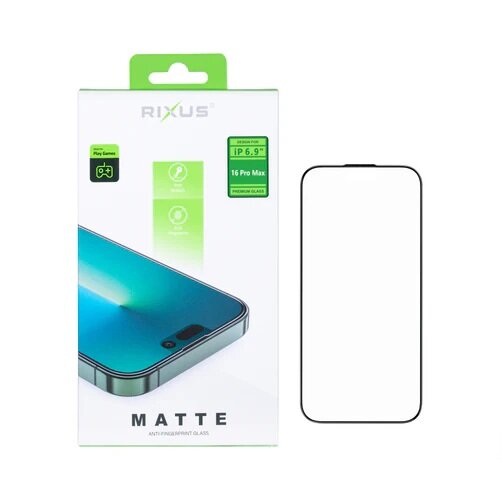 iPhone 16 Pro Max Rixus Tempered Glass Matte