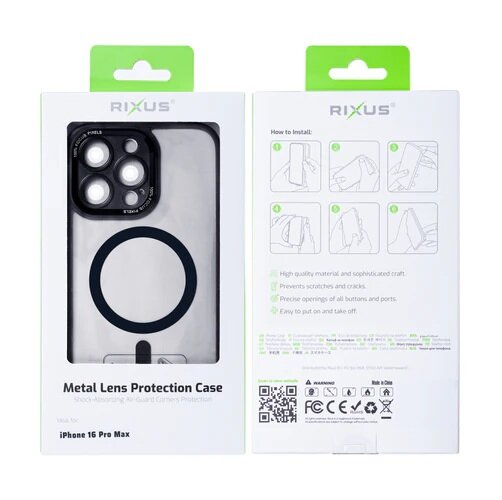 iPhone 16 Pro Max Rixus Classic 04 Case With MagSafe Black