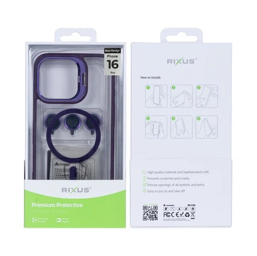 iPhone 16 Pro Rixus Classic 03 Case With MagSafe Deep Purple