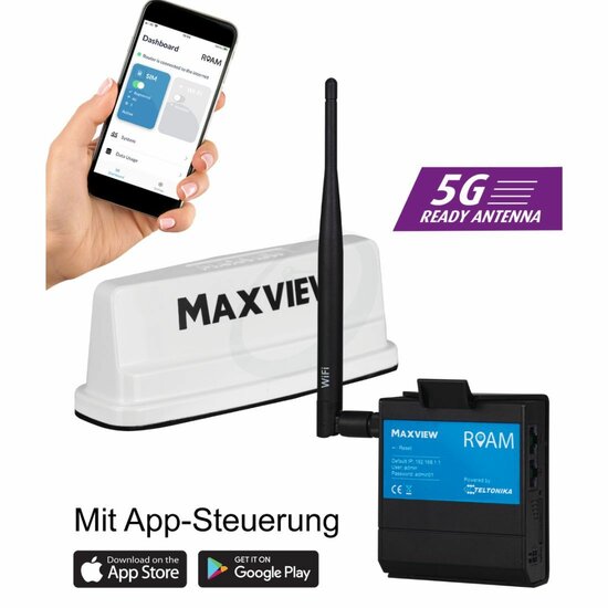 Maxview Roam Campervan WiFi System Zwart/Wit 5G Ready Antenne