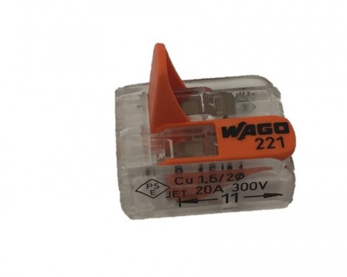 Wago compact 0,2-4,0mm2 2-weg lasdop 100st. doos