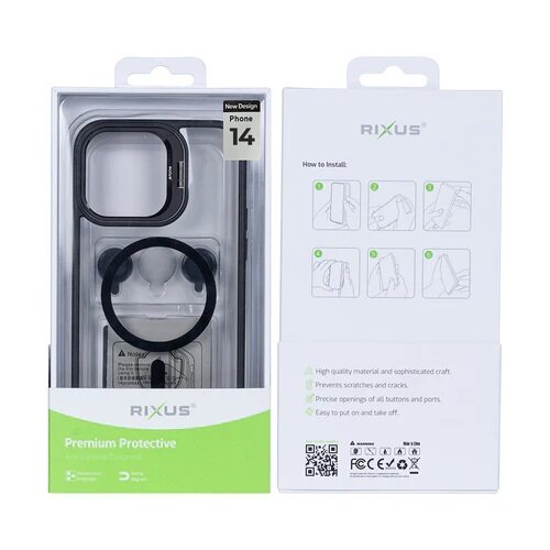 iPhone 14 Rixus Classic 03 Case With MagSafe Black