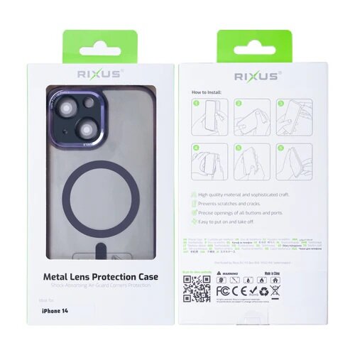 iPhone 14 Rixus Classic 04 Case With MagSafe Purple
