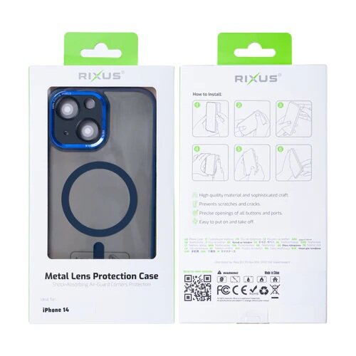 iPhone 14 Rixus Classic 04 Case With MagSafe Dark Blue