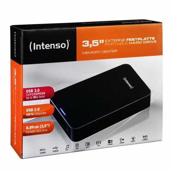 Intenso Memory Center 4TB | 3.5" Externe Harde Schijf | USB | Zwart