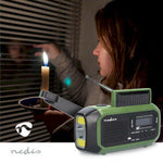 Noodradio  Draagbaar Model DAB+ / FM Batterij Gevoed Handslinger Solar Powered USB Gevoed  Wekker