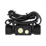 LED hoofdlamp  Batterij Gevoed / USB Gevoed  3.7 V DC Incl. batterij(en) Oplaadbaar Nominale lichtstroom: 1000 lm  Lichtbereik: 180 m