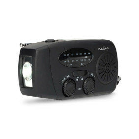 Noodradio  Tafelmodel AM / FM Powerbank-functie Accu gevoed / Handslinger / USB Gevoed