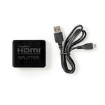 HDMI Splitter  2 poort(en) 2x HDMI Output  4K@30Hz 2.25 Gbps ABS PVC Zwart