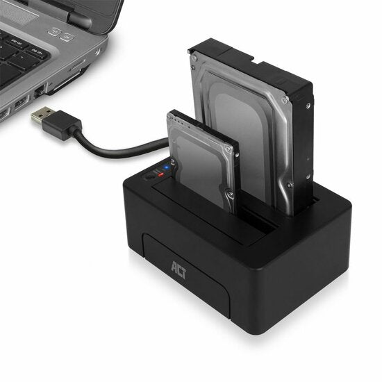ACT AC1504 | Dual SATA Docking Station | 2,5" & 3,5" HDD/SSD | USB 3.2 Gen1 (5 Gbps)