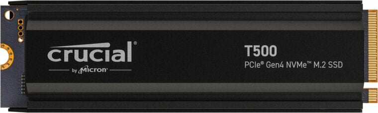 Crucial T500 | 1TB NVMe SSD | M.2 Gen4 | 7.300MB/s Lezen | 6.800MB/s Schrijven | Heatsink