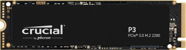 Crucial P3 | 500GB NVMe SSD | M.2 Gen3 | 3.500MB/s Lezen | 1.900MB/s Schrijven