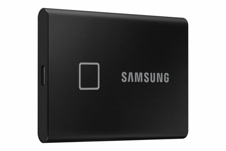 Samsung T7 Touch | Externe SSD | 1TB | USB 3.2 Gen2 | 1050 MB/s | Wachtwoordbeveiliging | Zwart | Compact en Veilig