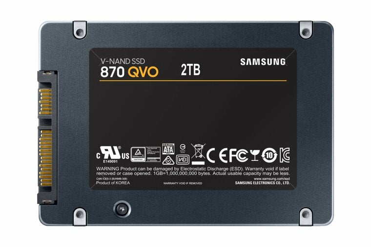 Samsung 870 QVO | 2TB SATA SSD | 2.5" | 560 MB/s Lezen | 530 MB/s Schrijven