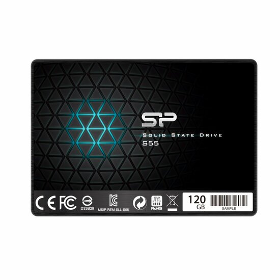 Silicon Power Slim S55 | 120 GB SATA SSD | 2,5″ | tot 520 MB/s Lezen