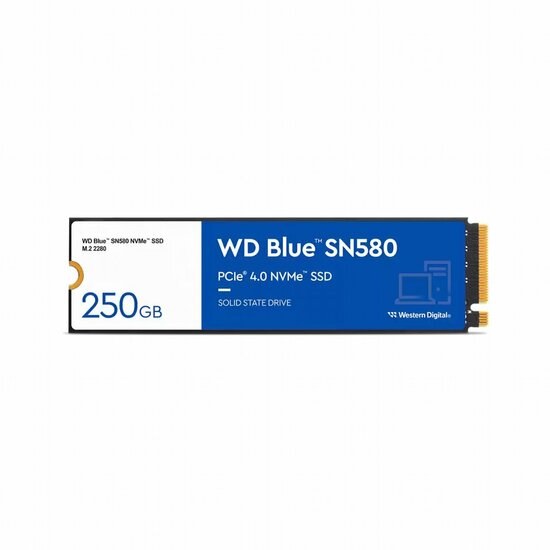 Western Digital Blue SN580 | 2TB NVMe SSD | M.2 Gen4 | 4.150MB/s Lezen | 4.150MB/s Schrijven